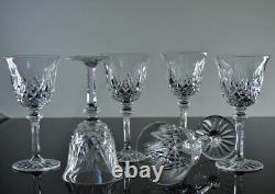Anciennes 6 Verres A Vin En Cristal Taille Souffle Modele Sammy Taille St Louis
