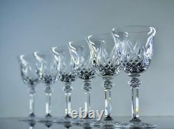 Anciennes 6 Verres A Vin En Cristal Taille Souffle Modele Sammy Taille St Louis