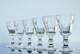 Anciennes 8 Verres Digestif Cristal Taille Cotes Plates Caton St Louis Art Deco
