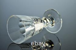 Anciennes 8 Verres Digestif Cristal Taille Cotes Plates Caton St Louis Art Deco