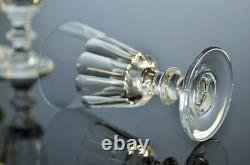 Anciennes 8 Verres Digestif Cristal Taille Cotes Plates Caton St Louis Art Deco