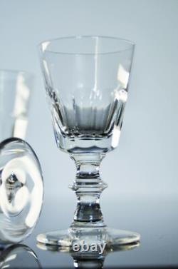 Anciennes 8 Verres Digestif Cristal Taille Cotes Plates Caton St Louis Art Deco