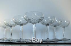 Anciennes 9 Coupes A Champagne Cristal St Louis Baccarat Boheme Lorraine