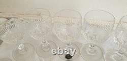 Anciens 12 verres à vin en cristal signé Saint Louis modèle Liane