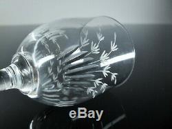 Art Déco Anciennes 6 Verres A Vin En Cristal Grave Taille Baccarat St Louis