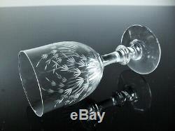 Art Déco Anciennes 6 Verres A Vin En Cristal Grave Taille Baccarat St Louis