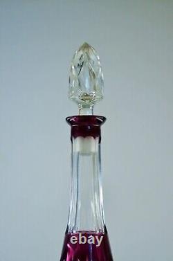 Art Deco Carafe Decanter Liqueur En Cristal Couleur Lila By Saint Louis