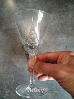 Art Déco Service 25 Verres Cristal Taillé, St Louis Baccarat