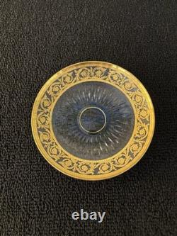 Assiette à pain modèle thistle en cristal de Saint Louis