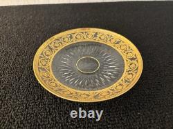 Assiette à pain modèle thistle en cristal de Saint Louis