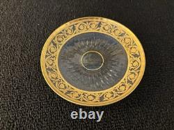 Assiette à pain modèle thistle en cristal de Saint Louis