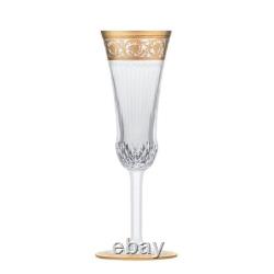 Au choix flute à champagne colorée Cristal Saint Louis modèle Thistle Or signé