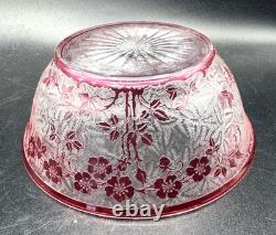 BACCARAT Coupe en cristal double couches à décor d'églantier-vsl-st louis