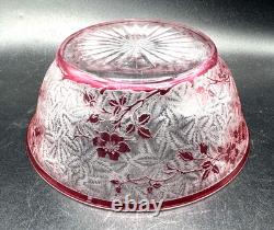 BACCARAT Coupe en cristal double couches à décor d'églantier-vsl-st louis