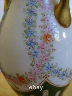 BACCARAT SAINT LOUIS ANCIEN VASE CRISTAL OPALINE EP 1850 LOUIS PHILIPPE ht 12 cm
