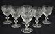 Baccarat / St-louis 6 Verres à Eau En Cristal Moulé Pointes De Diamant