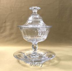 BACCARAT ou SAINT LOUIS drageoir / coupe sur pied en cristal taillé 23,5 cm