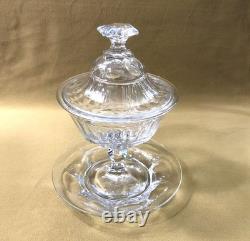 BACCARAT ou SAINT LOUIS drageoir / coupe sur pied en cristal taillé 23,5 cm