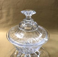 BACCARAT ou SAINT LOUIS drageoir / coupe sur pied en cristal taillé 23,5 cm