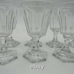 Baccarat, Saint-Louis 8 verres anciens à vin à pans coupés en cristal, XIXe