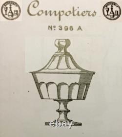 Baccarat Saint Louis Caton Drageoir Sucrier Cristal Taille Cotes Plates 19eme B