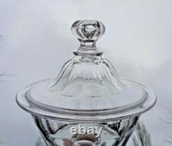 Baccarat Saint Louis Caton Drageoir Sucrier Cristal Taille Cotes Plates 19eme B