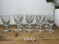 Baccarat Saint Louis Caton Verre A Vin Cristal Taille Cotes Plates 19eme Xixeme