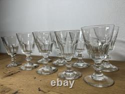 Baccarat Saint Louis Caton Verre A Vin Cristal Taille Cotes Plates 19eme Xixeme