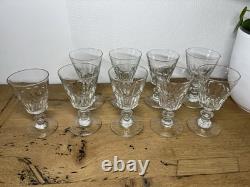 Baccarat Saint Louis Caton Verre A Vin Cristal Taille Cotes Plates 19eme Xixeme