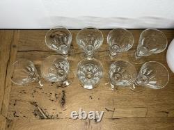 Baccarat Saint Louis Caton Verre A Vin Cristal Taille Cotes Plates 19eme Xixeme
