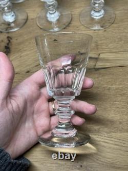 Baccarat Saint Louis Caton Verre A Vin Cristal Taille Cotes Plates 19eme Xixeme