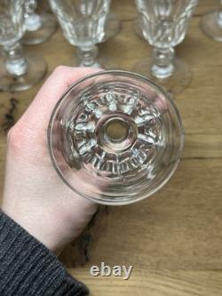 Baccarat Saint Louis Caton Verre A Vin Cristal Taille Cotes Plates 19eme Xixeme