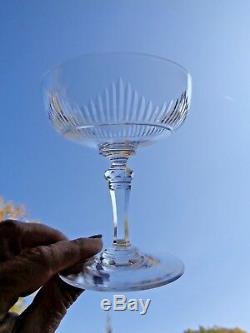 Baccarat Saint Louis Jeu Jeux D'orgue De Biseaux 6 Coupes A Champagne Cristal Aa