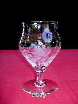 Baccarat St Louis 6 Wine Crystal Glasses Verre A Vin Cristal Grave Art Deco Aa A