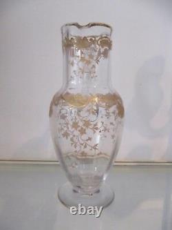 Beau pichet cristal Saint Louis Massenet Or Saint Louis Crystal pitcher
