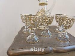 Bel Ensemble Pichet Et 5 Verres A Vin En Cristal De Saint Louis Modele Cluny