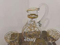 Bel Ensemble Pichet Et 5 Verres A Vin En Cristal De Saint Louis Modele Cluny