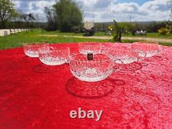 Belle Serie De 6 Coupes A Glaces En Cristal De Saint Louis Modele Tommy