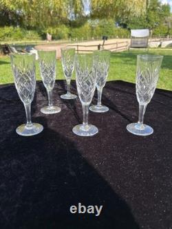 Belle Serie De 6 Flutes A Champagne En Cristal De Saint Louis Modele Chantilly