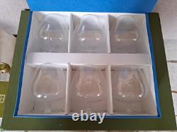 Belle Serie De 6 Grands Verres A Cognac En Cristal De Saint Louis