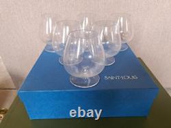 Belle Serie De 6 Grands Verres A Cognac En Cristal De Saint Louis