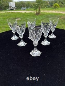 Belle Serie De 6 Grands Verres A Eau En Cristal De Saint Louis Modele Chambord
