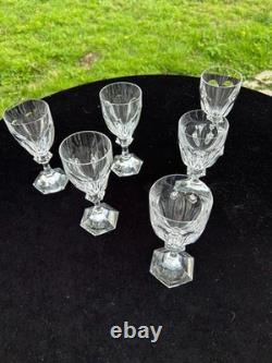 Belle Serie De 6 Grands Verres A Eau En Cristal De Saint Louis Modele Chambord