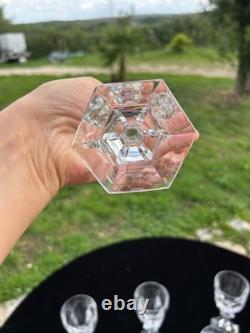 Belle Serie De 6 Grands Verres A Eau En Cristal De Saint Louis Modele Chambord