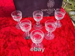 Belle Serie De 6 Verres A Liqueur En Cristal De Saint Louis Modele Trianon