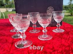 Belle Serie De 6 Verres A Liqueur En Cristal De Saint Louis Modele Trianon