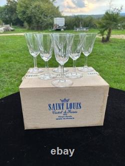 Belle Serie De 6 Verres A Vin Rouge En Cristal De Saint Louis Modele Cerdagne