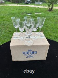 Belle Serie De 6 Verres A Vin Rouge En Cristal De Saint Louis Modele Cerdagne