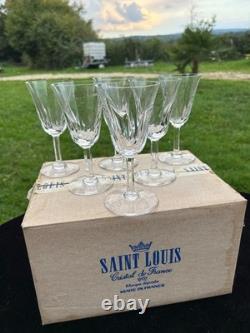Belle Serie De 6 Verres A Vin Rouge En Cristal De Saint Louis Modele Cerdagne