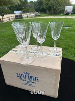 Belle Serie De 6 Verres A Vin Rouge En Cristal De Saint Louis Modele Cerdagne